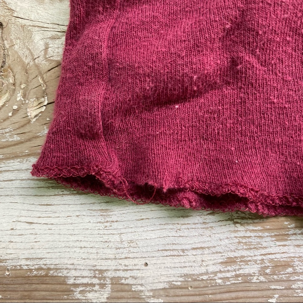 Hollister burgundy cotton tank top with lace straps, size medium - Picture 3 of 6